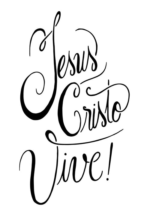 Poster Jesus Cristo Vive - Religião - Versículos - Frases