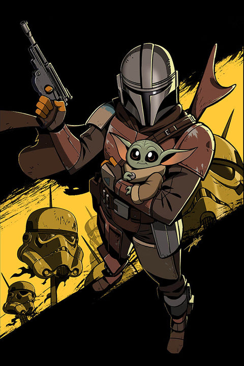 Poster The Mandalorian - Yoda - Séries