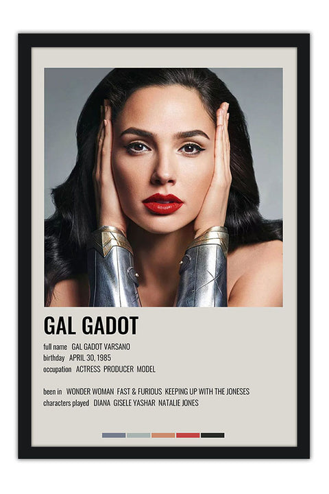 Poster Gal Gadot - Atrizes - Estilo Fotografia Vintage
