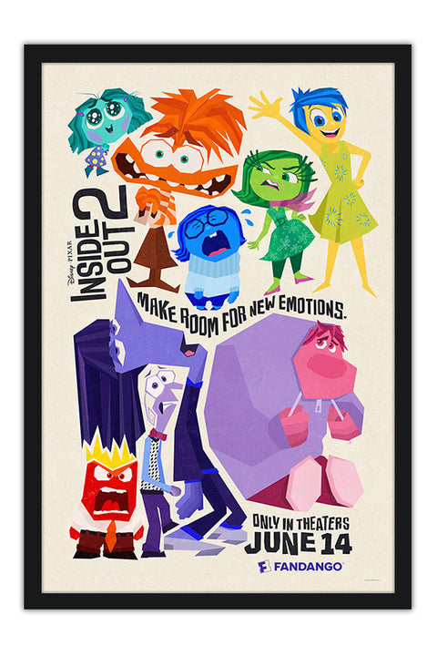 Poster Divertidamente 2 - Inside Out 2 - Animação - Infantil - Filmes
