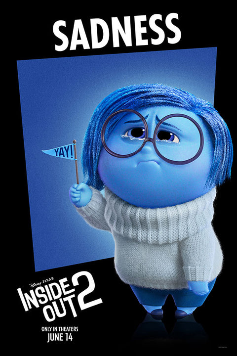 Poster Divertidamente 2 - Tristeza - Inside Out 2 - Animação - Infantil - Filmes