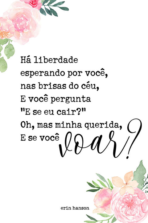 Poster Frases - Erin Hanson - Motivacional