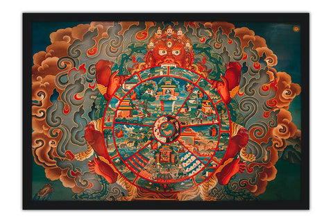 Poster  Roda do Dharma - Dharma Wheel - Budismo - Religiosos