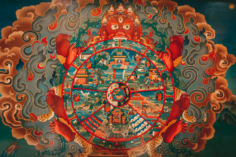 Poster  Roda do Dharma - Dharma Wheel - Budismo - Religiosos
