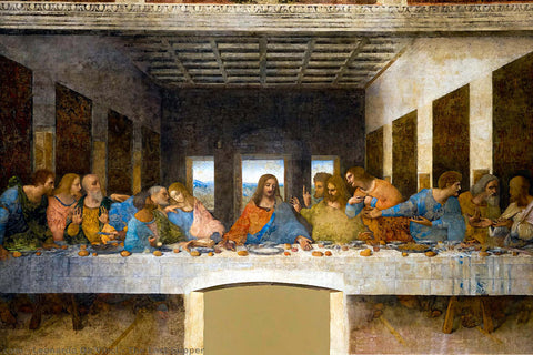 Poster A Última Ceia - Santa Ceia de Jesus - Leonardo da Vinci - Católicos - Religiosos