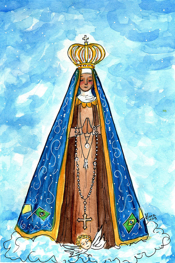 Poster  Nossa Senhora Aparecida - Santa Padroeira do Brasil - Católicos - Religiosos