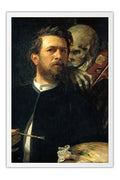 Poster Autorretrato com a Morte Tocando Violino - Arnold Böcklin - 1872 - Obras de Arte