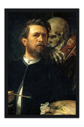 Poster Autorretrato com a Morte Tocando Violino - Arnold Böcklin - 1872 - Obras de Arte