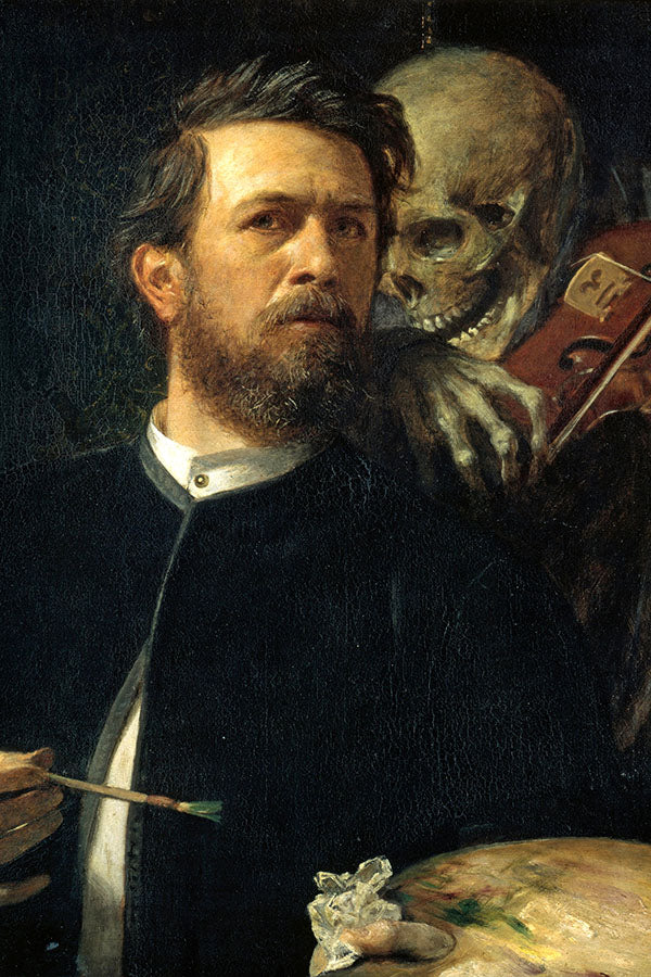 Poster Autorretrato com a Morte Tocando Violino - Arnold Böcklin - 1872 - Obras de Arte