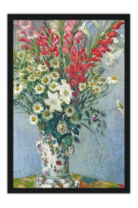 Poster  Buquê de Gladiolos, Lírios e Margaridas - Claude Monet - Obras de Arte