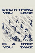Poster Everything You Lose Is a Step You Take - Letreiros Motivacionais