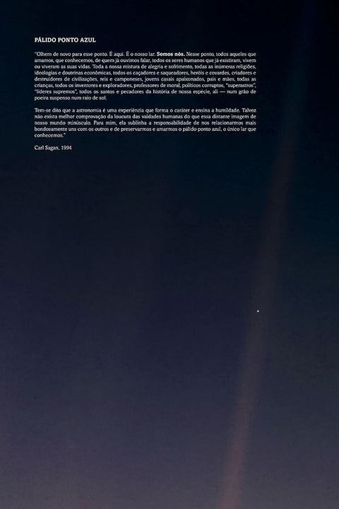 Poster Pálido Ponto Branco - Carl Sagan - Fotografia Espacial / Universo