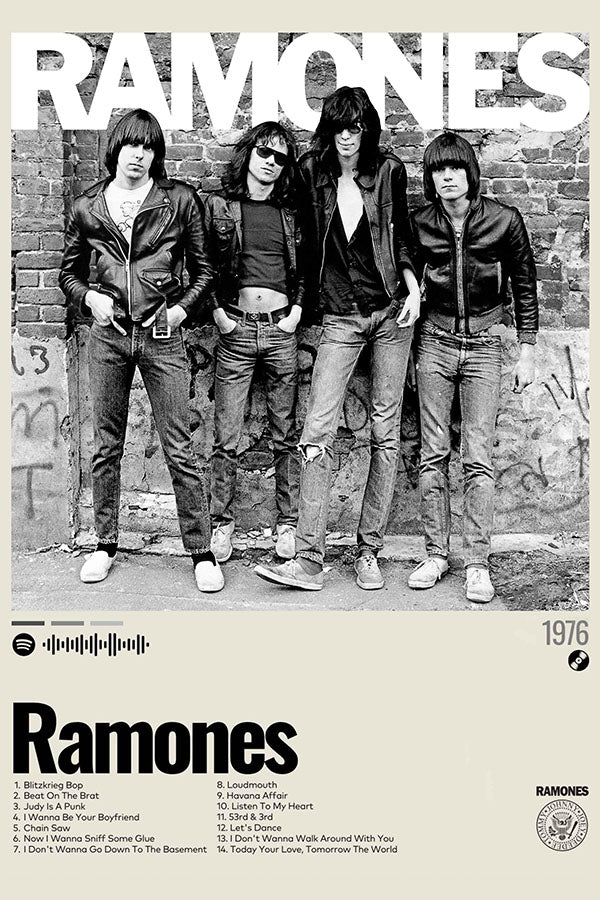Poster Ramones - Fotografia Vintage - Bandas de Rock