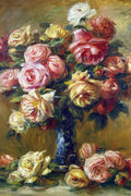 Poster Rosas em um Vaso - Pierre-Auguste Renoir - Obras de Arte