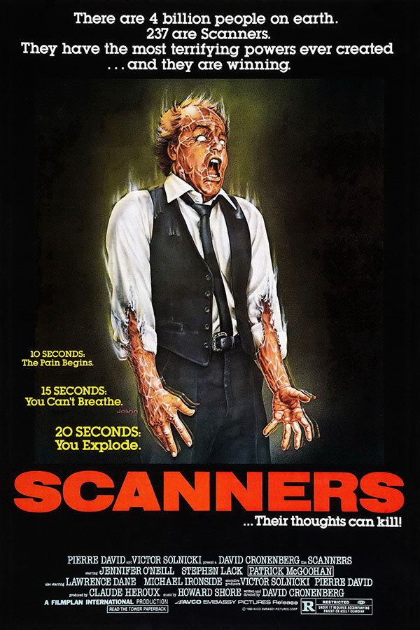 Poster Scanners - Sua Mente Pode Destruir - Terror Vintage - Filmes