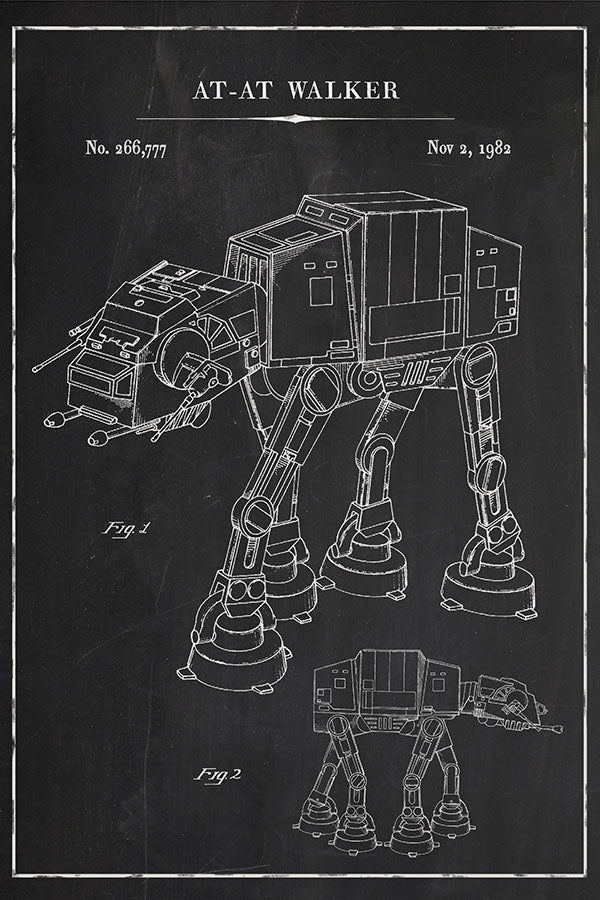 Poster Star Wars - Desenho Técnico AT-AT Walker - Filmes