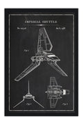 Poster Star Wars - Desenho Técnico Imperial Shuttle - Filmes