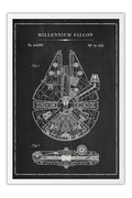 Poster Star Wars - Desenho Técnico Millennium Falcon - Filmes
