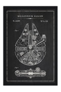 Poster Star Wars - Desenho Técnico Millennium Falcon - Filmes