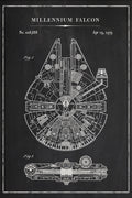 Poster Star Wars - Desenho Técnico Millennium Falcon - Filmes