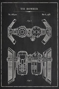 Poster Star Wars - Desenho Técnico Tie Bomber - Filmes