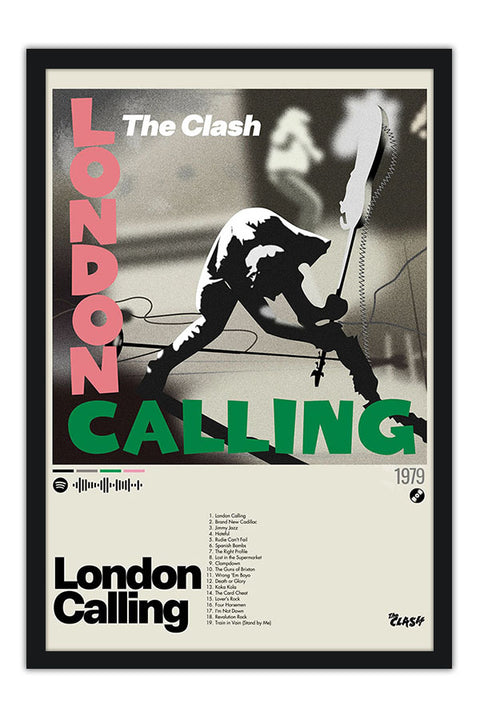 Poster The Clash - London Calling - Estilo Fotografia Vintage - Bandas de Rock