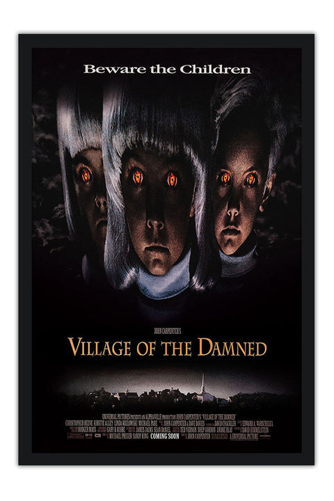 Poster Village of the Damned - A Cidade dos Amaldiçoados - Terror Vintage - Filmes