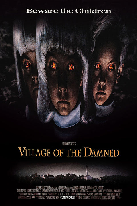 Poster Village of the Damned - A Cidade dos Amaldiçoados - Terror Vintage - Filmes