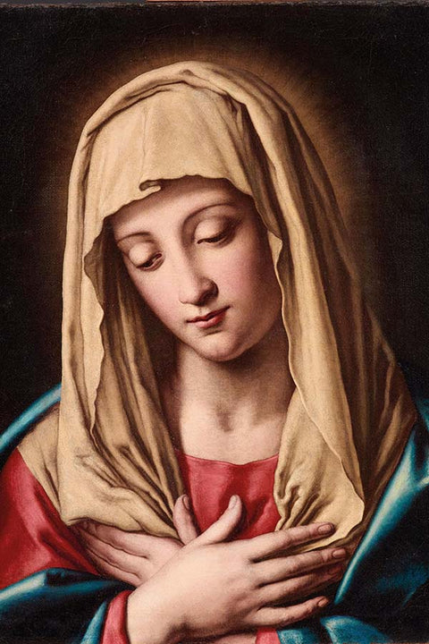 Poster Sassoferrato - Virgem Maria - Virgin Mary- Obras de Arte