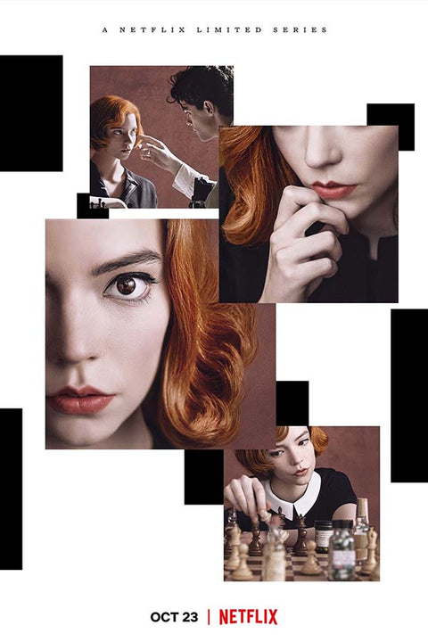 Poster Gambito da Rainha - Queen’s Gambit - Queens Gambit Séries Seriados