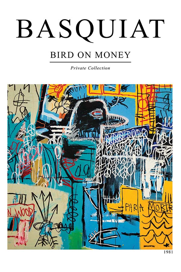 Poster  Basquiat - Bird On Money - Obras de Arte