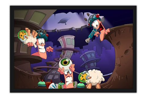 Poster Worms a Space Oddity - Games