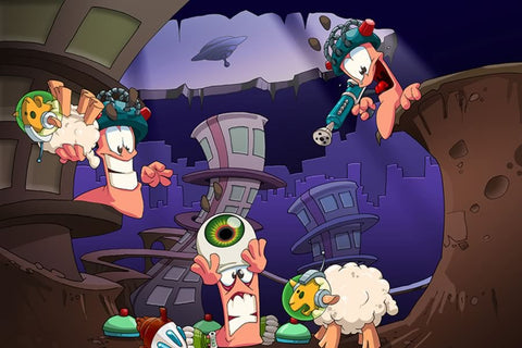 Poster Worms a Space Oddity - Games