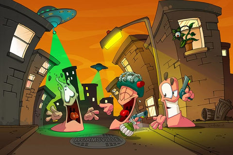 Poster Worms a Space Oddity - Games