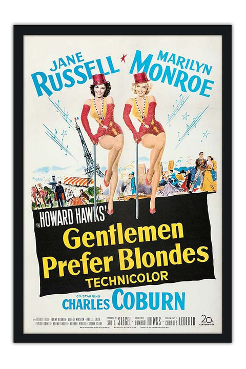 Poster Gentlemen Prefer Blondes - Os Homens Preferem As Loiras - Marilyn Monroe - Vintage - Filmes