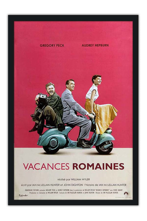 Poster Vacances Romaines - A Princesa e O Plebeu - Audrey Hepburn - Vintage - Filmes