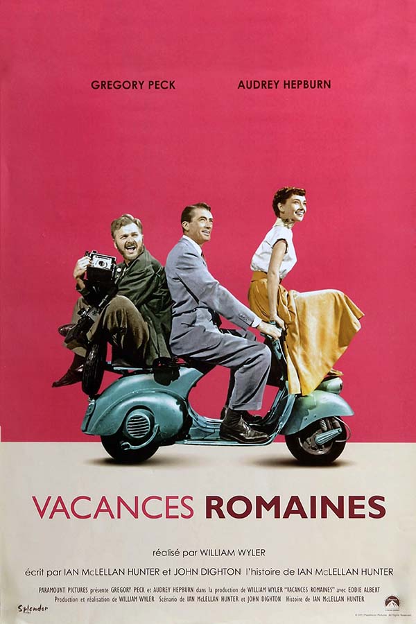Poster Vacances Romaines - A Princesa e O Plebeu - Audrey Hepburn - Vintage - Filmes