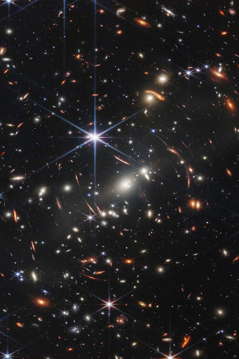 Poster Multiplas Galáxias - James Webb - Fotografia Espacial Telescópio - Imagens do Universo
