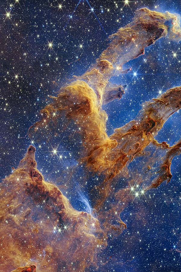 Poster  Pilares da Criação - James Webb - Fotografia Espacial Telescópio - Imagens do Universo