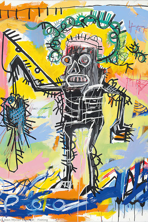 Poster  Basquiat - Fishing - Obras de Arte