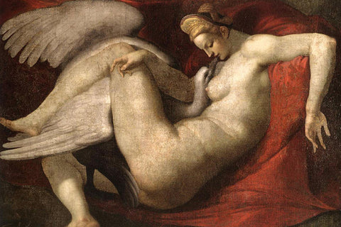 Poster Michelangelo - Buonarroti Leda and The Swan - Obras de Arte