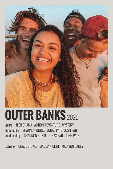 Poster Outer Banks - Estilo Fotografia Vintage - Séries