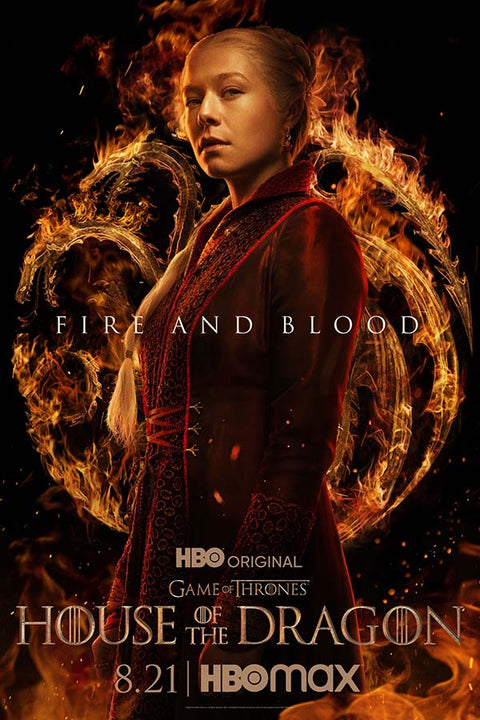 Poster House Of The Dragon - Fire And Blood - Casa do Dragão - Séries