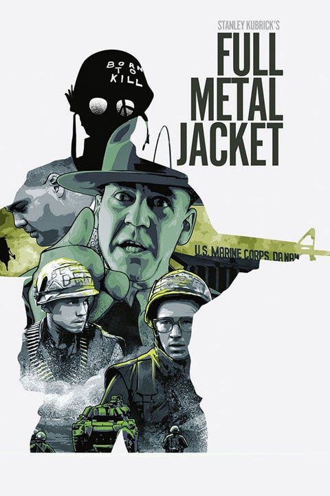 Poster Full Metal Jacket - Nascido para Matar - Stanley Kubrick - Filmes