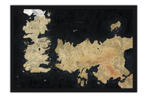 Poster  Mapa de Westeros e Essos - Game of Thrones - House Of The Dragon