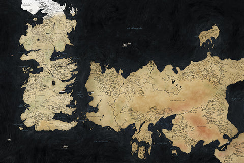 Poster  Mapa de Westeros e Essos - Game of Thrones - House Of The Dragon