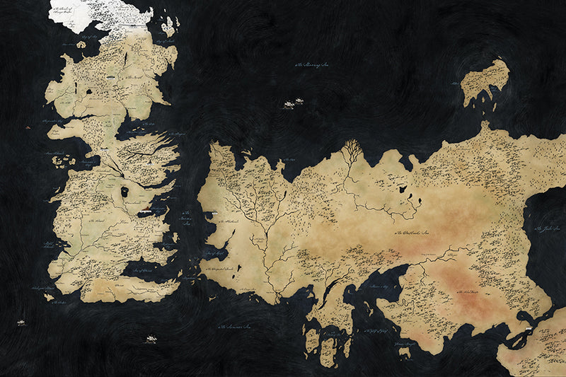 Poster  Mapa de Westeros e Essos - Game of Thrones - House Of The Dragon