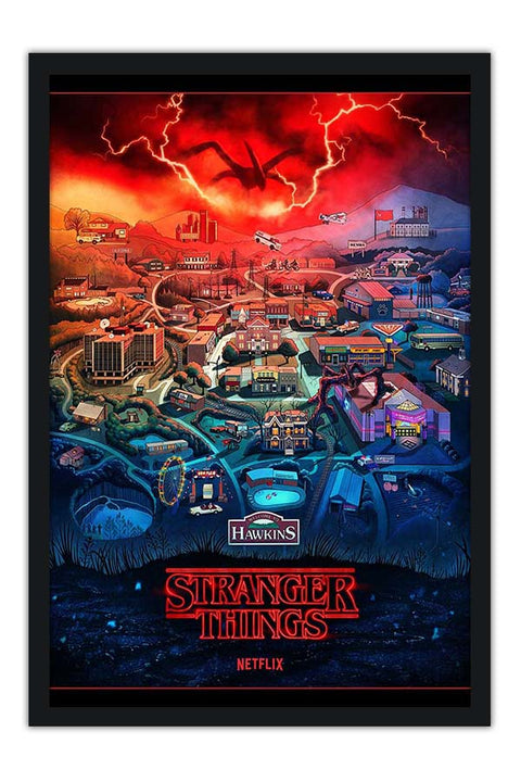 Poster Stranger Things - Hawkins - Séries