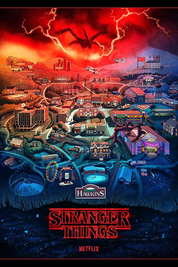 Poster Stranger Things - Hawkins - Séries