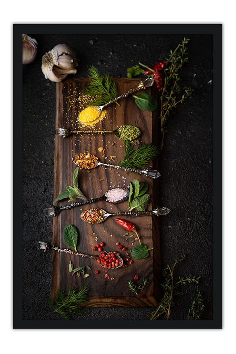 Poster Temperos - Cozinha - Chef - Comida - Culinária